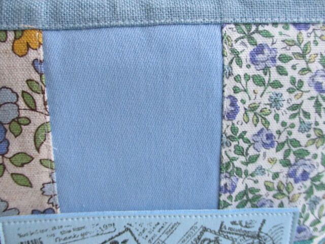  hand made * a bit largish passbook pouch + cotton cotton flax etc. various * patch * 2!