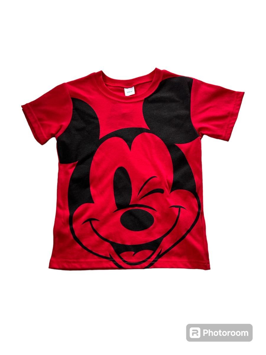 ディズニーミッキーマウス半袖Tシャツ　サイズ120 赤
