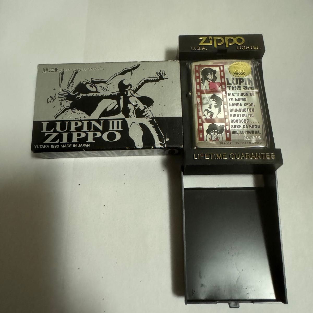 未使用品　ルパン三世　峰不二子　フィルム3ショット zippo 1998年製ライター オイルライター　未着火