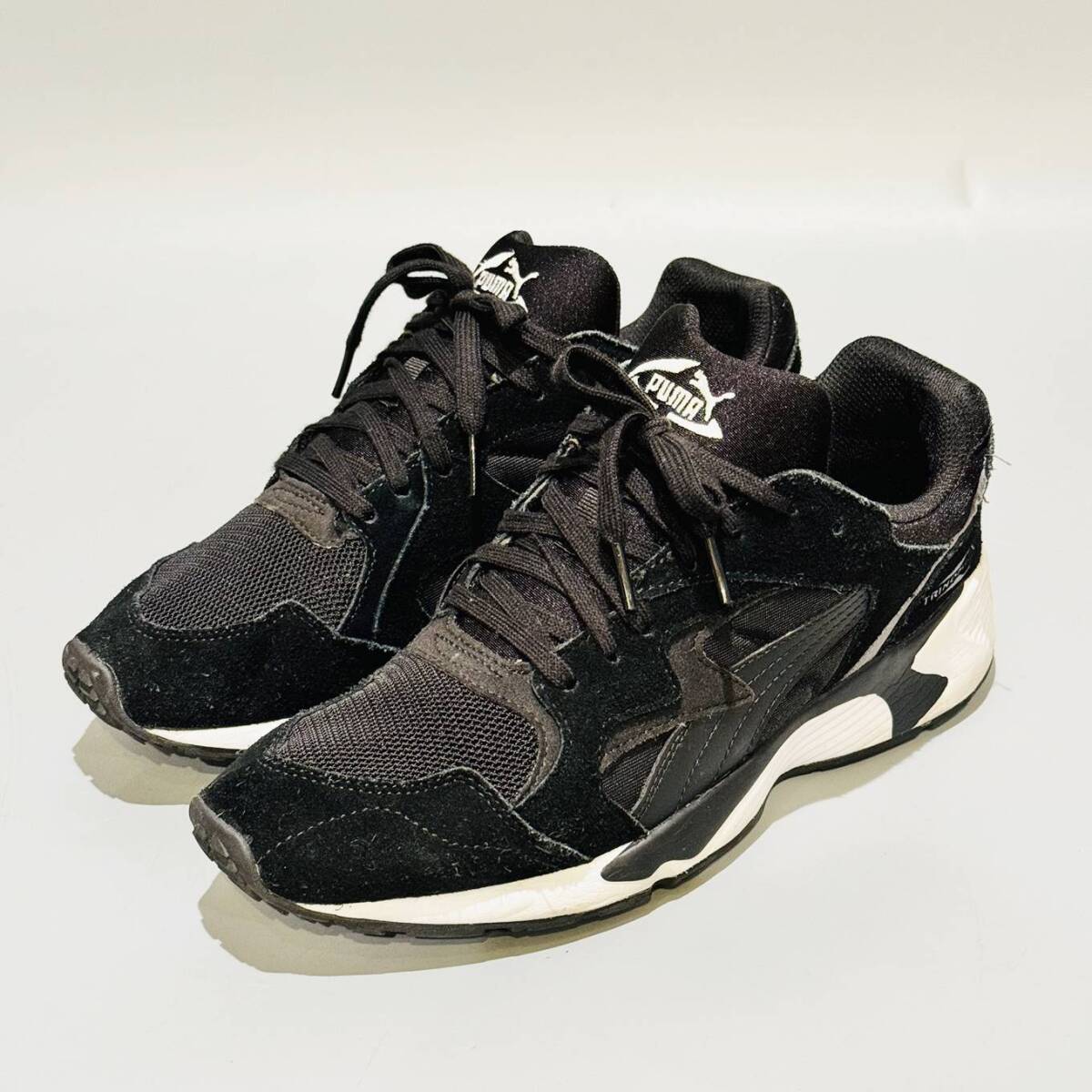 甲TR702　簡易クリーニング済　27.0cm　プーマ　トライノミック　PUMA　TRINOMIC　メンズ　スニーカー　メッシュ/スウェード　靴　ブラック_画像1