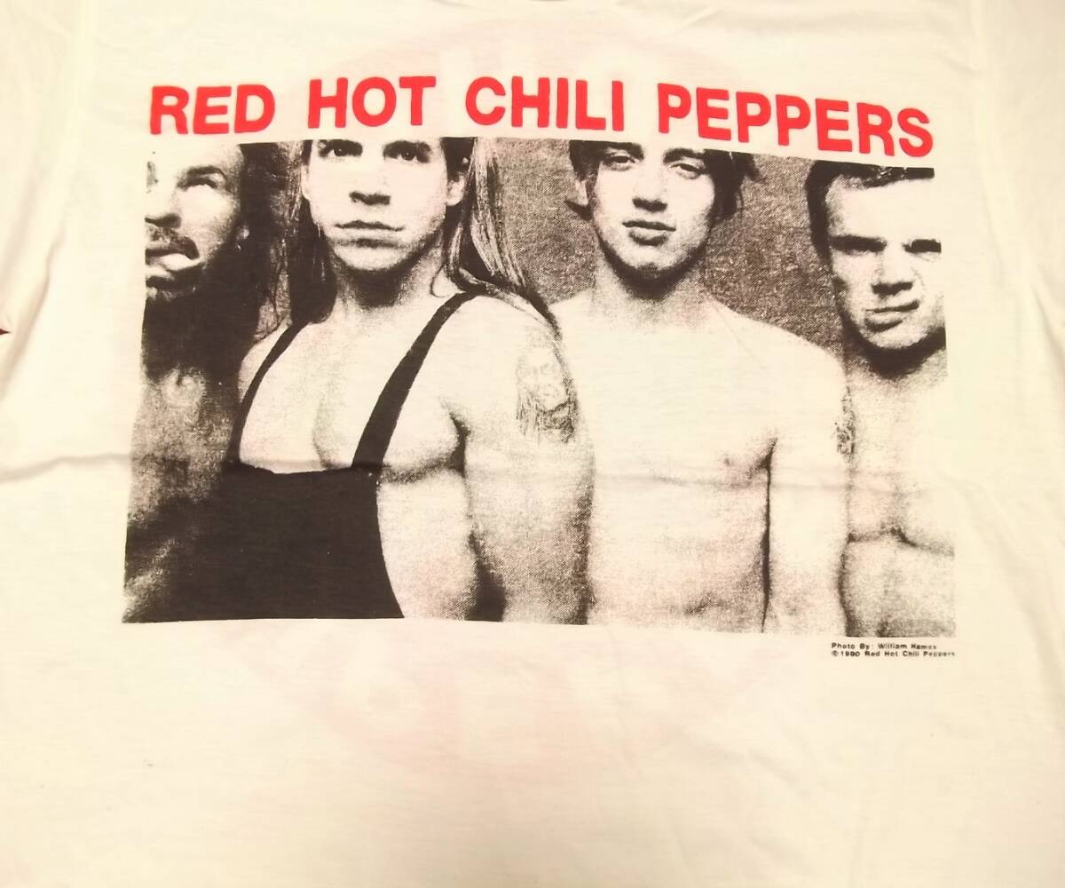 新品 【Red Hot Chili Peppers】 レッドホットチリペッパーズ Vintage Style プリント Tシャツ XL // ジョンフルシアンテ チャドスミス_画像2