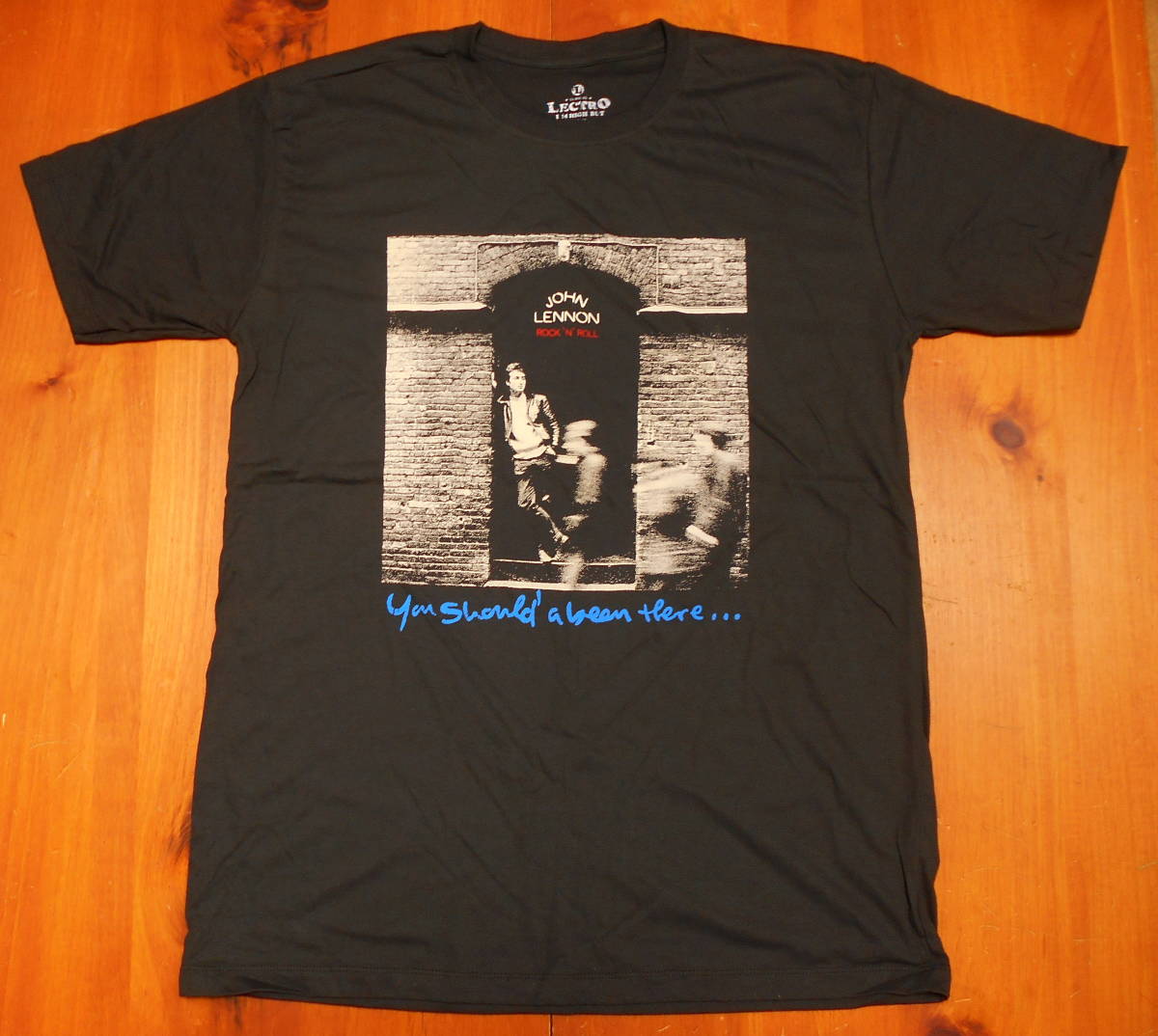 新品 【John Lennon】ジョンレノン Rock'n Roll プリント Tシャツ L // ビートルズ ロックンロール バンドTシャツ ロックTシャツの画像1