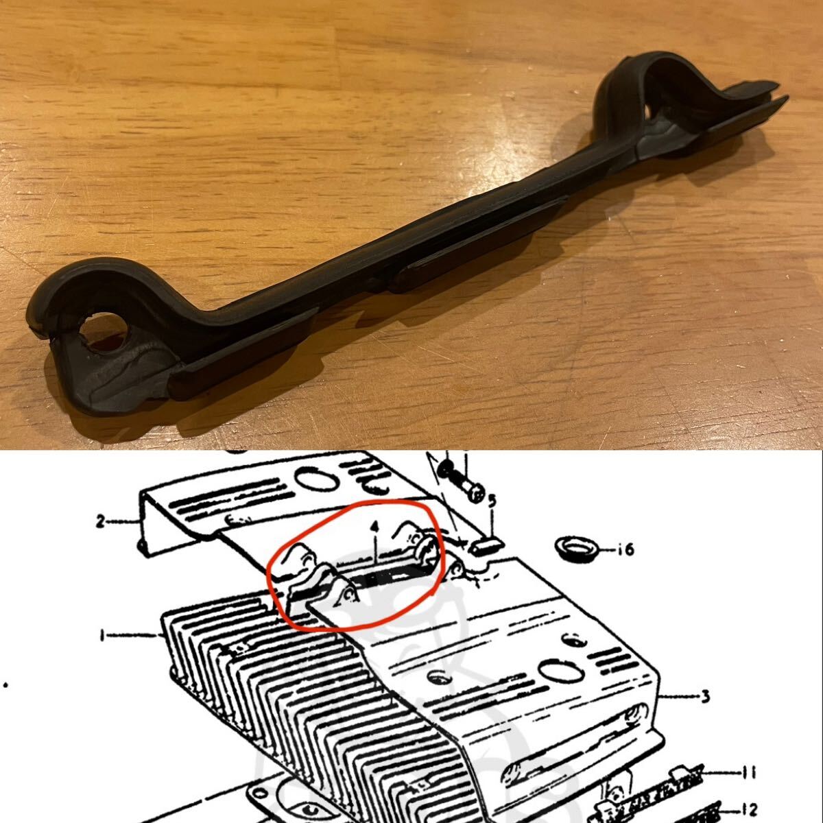 GT380 ヘッドカバーゴム④ 希少　廃盤　当時物_画像1