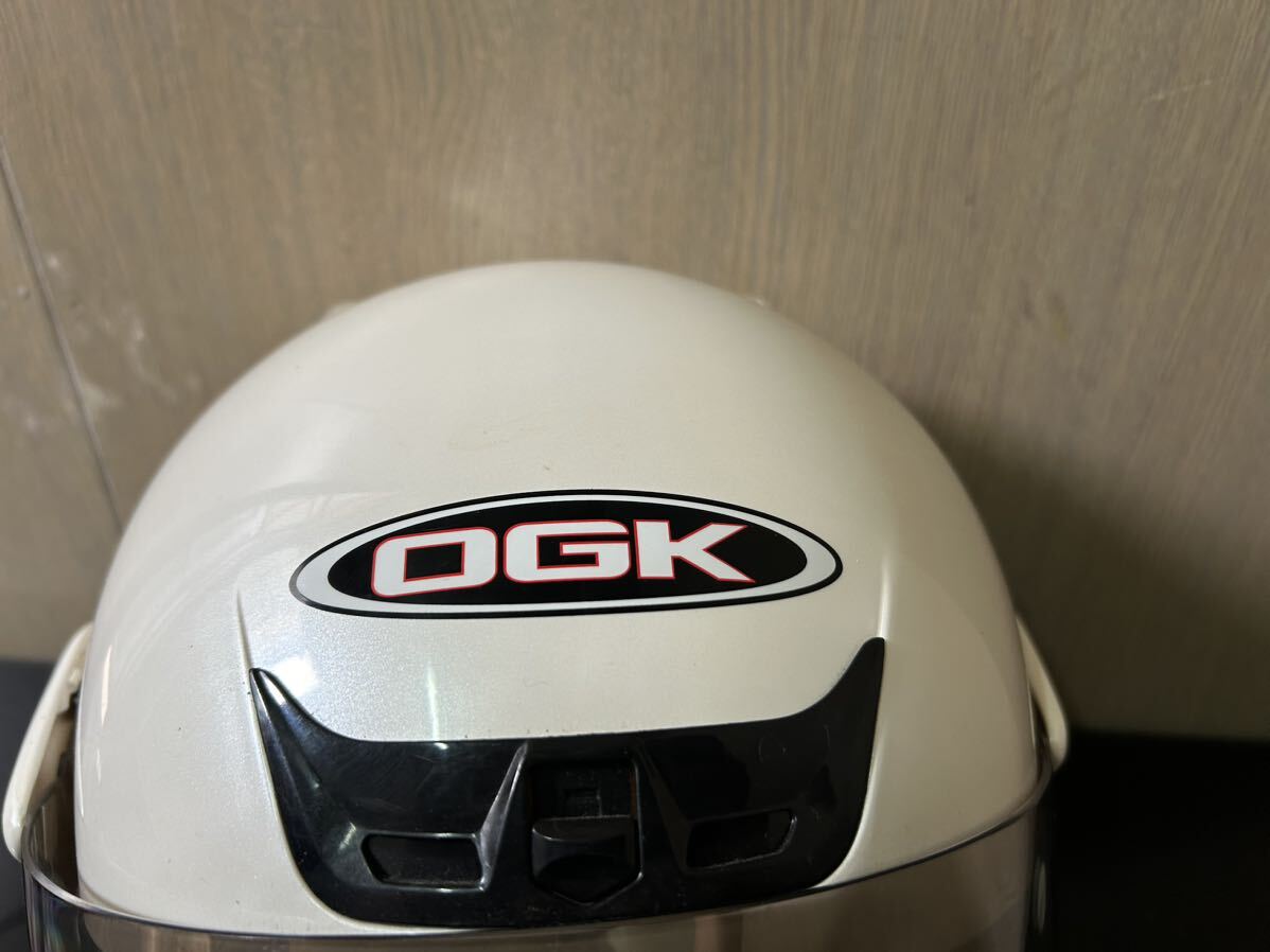 ★95 OGK KABUTO オージーケーカブト ヘルメット ホワイト系 白系 フルフェイスヘルメット _画像4