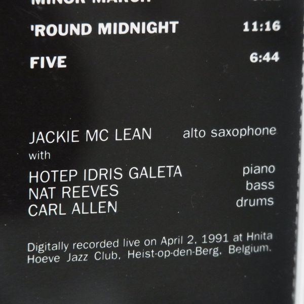 【廃盤 レア】ジャッキー・マクリーン　JACKIE MCLEAN　THE JACKIE MAC ATTACK LIVE　内容凄い　超オススメ！！！_画像3