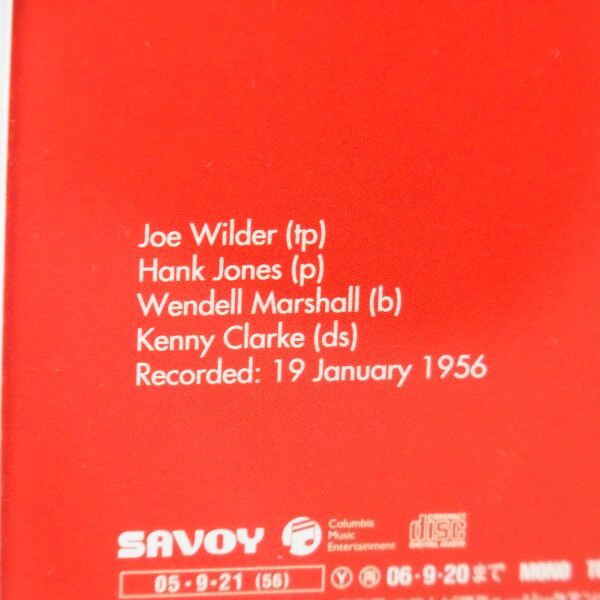 【美品 SAVOY】ジョー・ワイルダー　ワイルダーン・ワイルダー　JOE WILDER　WILDER 'N' WILDER　HANK JONES　名盤　内容良し　オススメ！_画像3