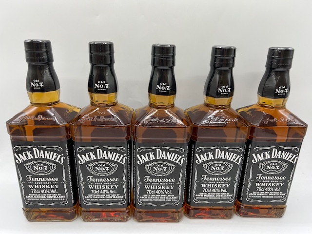 S4891▽5427 【5本セット】 ジャックダニエル オールド No7 700ml ウイスキー 40% JACK DANIELS OLD 未開栓 テネシー お酒 洋酒 古酒_画像1