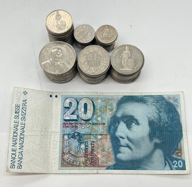 スイス 旧紙幣 フラン 合計70フラン分 20フラン 50フラン 外国 スイス 旧紙幣 フラン 合計70フラン分 20フラン 50フラン 外国
