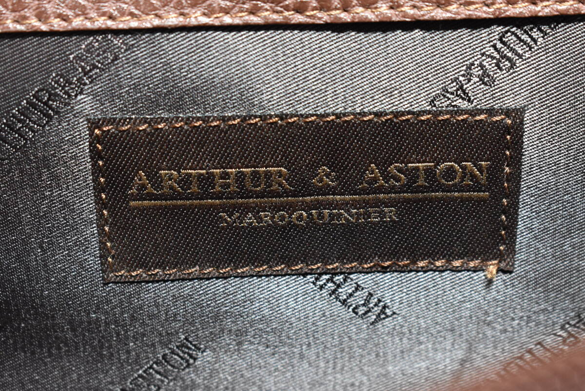 #ARTHUR&ASTON# leather Boston bag # Arthur &a stone # men's # document bag / bag # shoulder bag bag # key attaching # regular price :27,000 jpy #