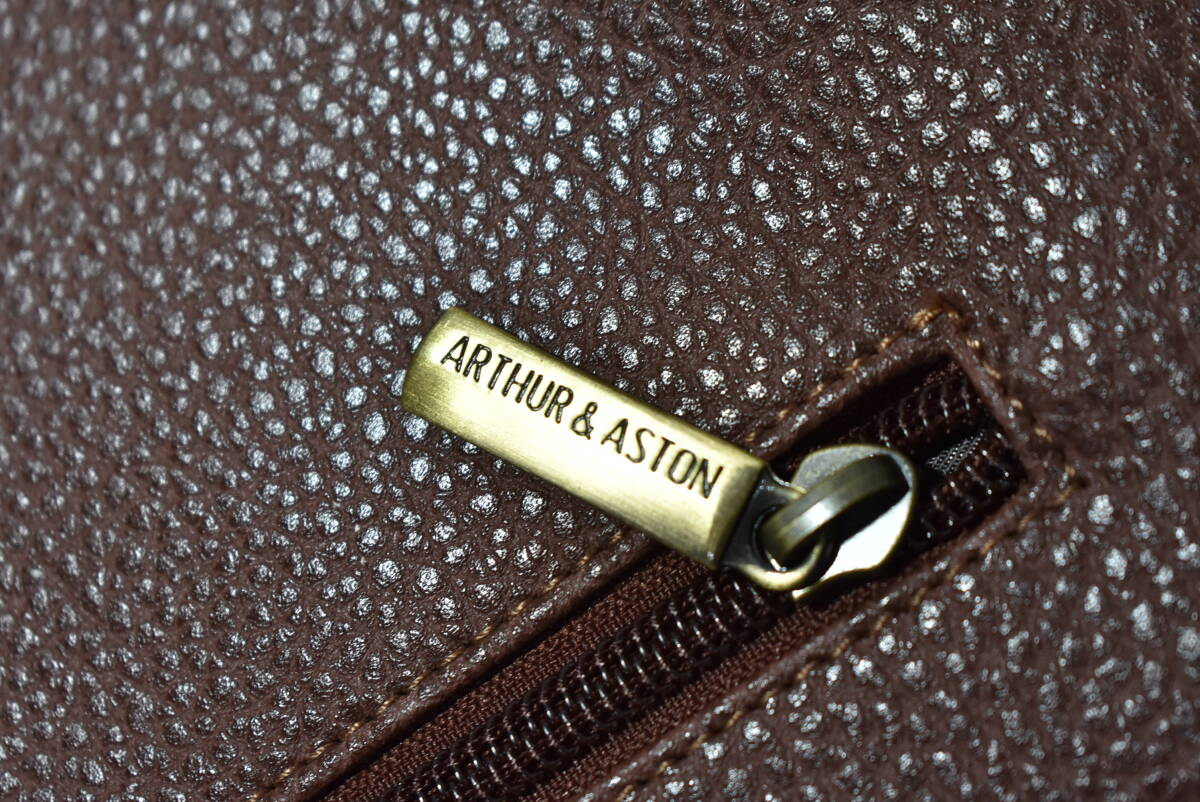 #ARTHUR&ASTON# leather Boston bag # Arthur &a stone # men's # document bag / bag # shoulder bag bag # key attaching # regular price :27,000 jpy #