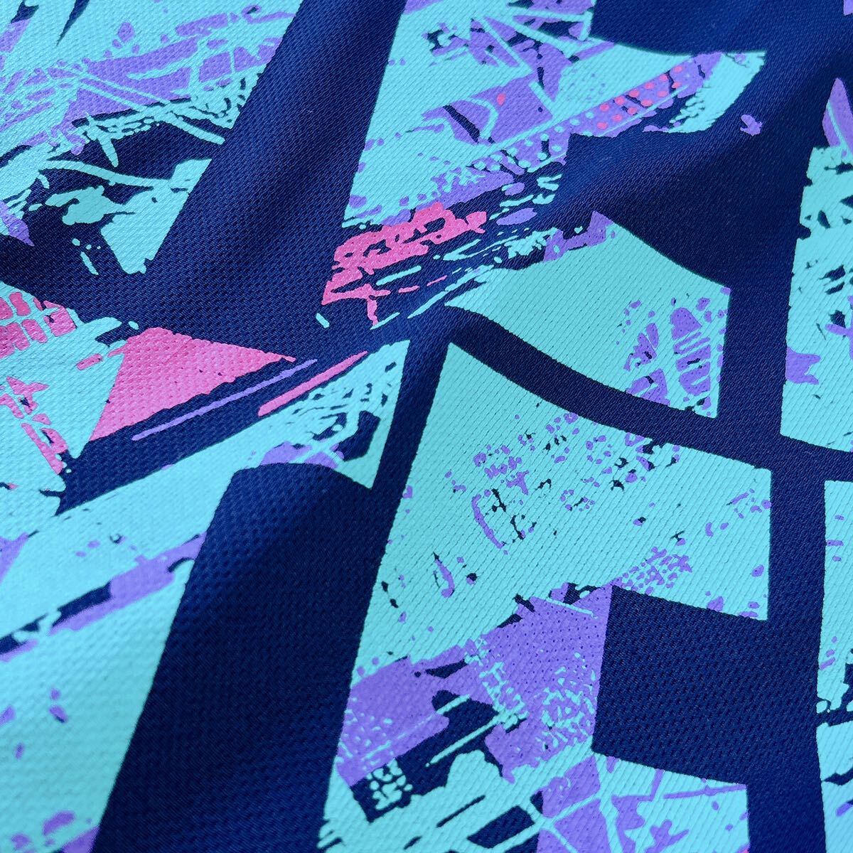 YONEX/ヨネックス グラフィックバックプリント ショートスリーブシャツ 半袖Tシャツ ロゴ スポーツ バドミントン テニス ウェア 紺 メンズL_画像7