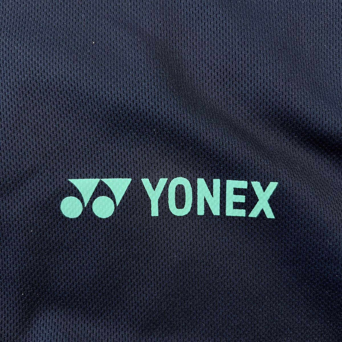 YONEX/ヨネックス グラフィックバックプリント ショートスリーブシャツ 半袖Tシャツ ロゴ スポーツ バドミントン テニス ウェア 紺 メンズL_画像8