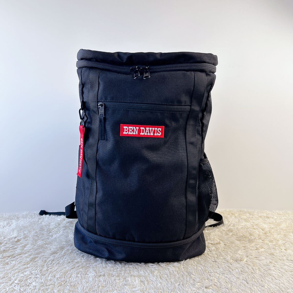 BEN DAVIS/ベンデイビス BOX DAYPACK リュックサック デイパック ボックス型バックパック 黒 大型 収納力抜群 大容量 通学 アウトドア _画像2