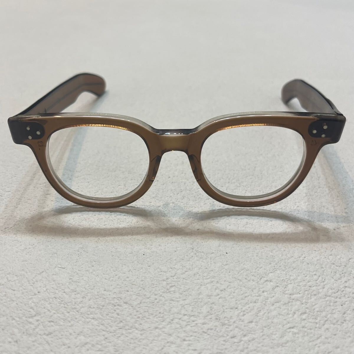 50s ビンテージ TART OPTICAL FDR BROWN SMORK size 46 - 22 - 6 スリードット サングラス メガネ タート オプティカル vintage_画像10