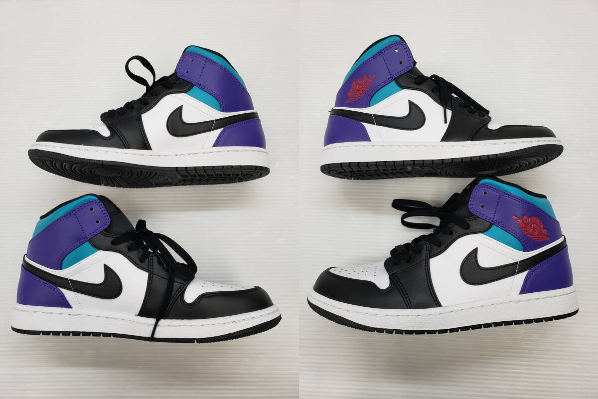 153-KB2117-100: Nike Air Jordan 1 Mid Bright Concord ナイキ エアジョーダン1 ミッド ブライトコンコルド 本体のみ _画像6