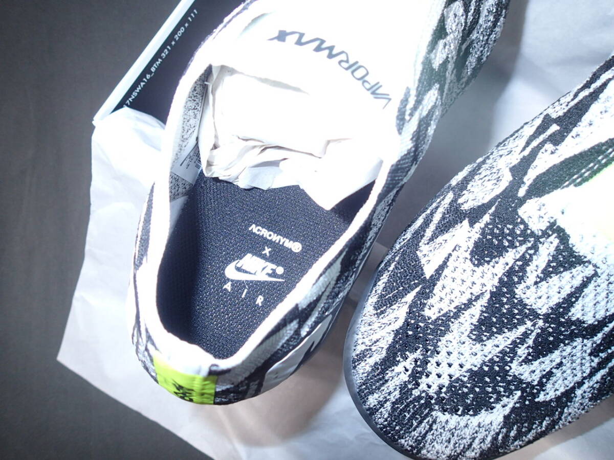  новый товар не использовался с биркой редкость!! ACRONYM × NIKE AIR VAPORMAX FK MOC 2 9.0 белый Nike Dunk air max 