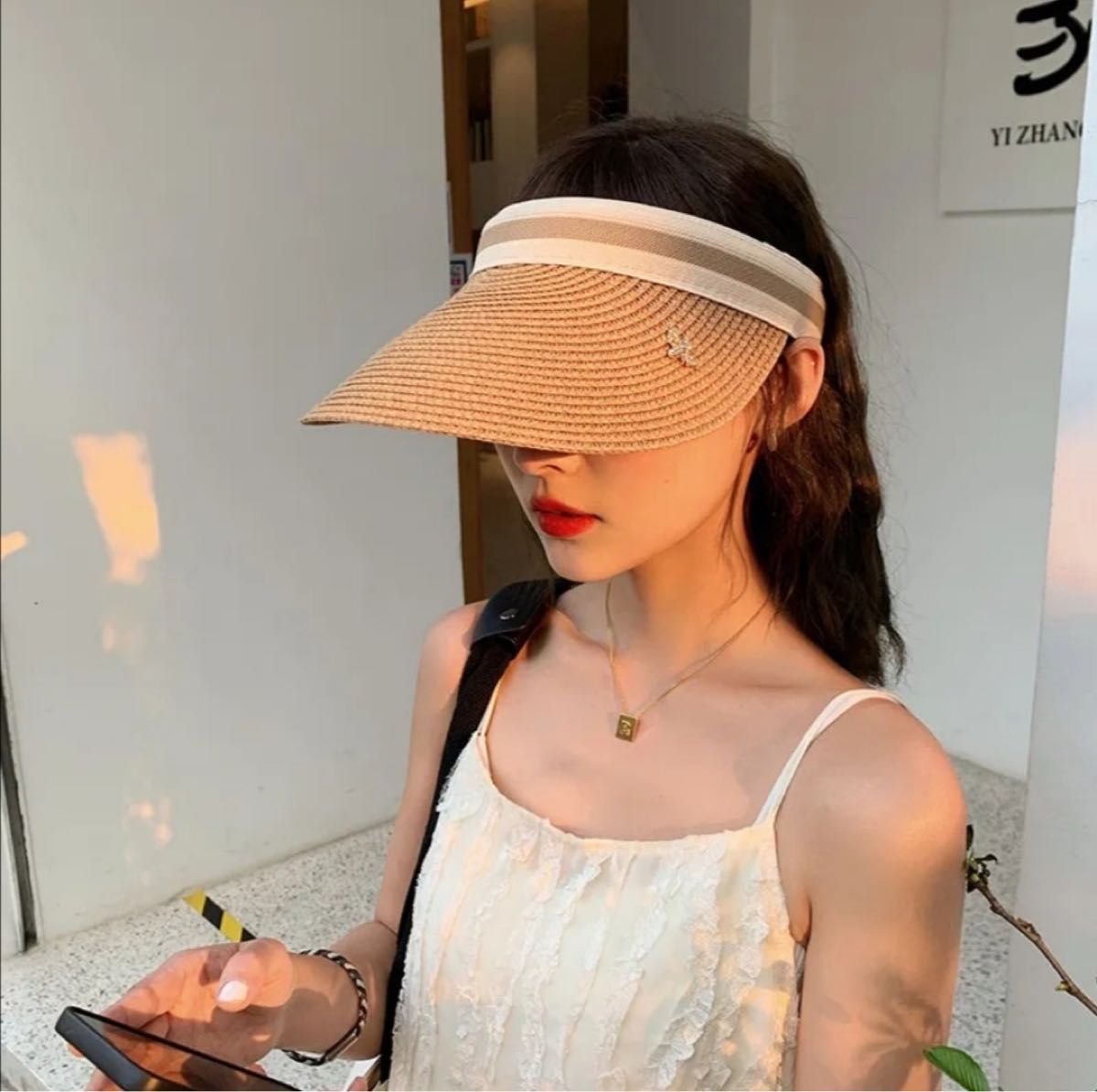 セール！サンバイザー  日焼け防止 紫外線 帽子 おしゃれ 夏 麦わら 熱中症予防 日除け  紫外線対策 