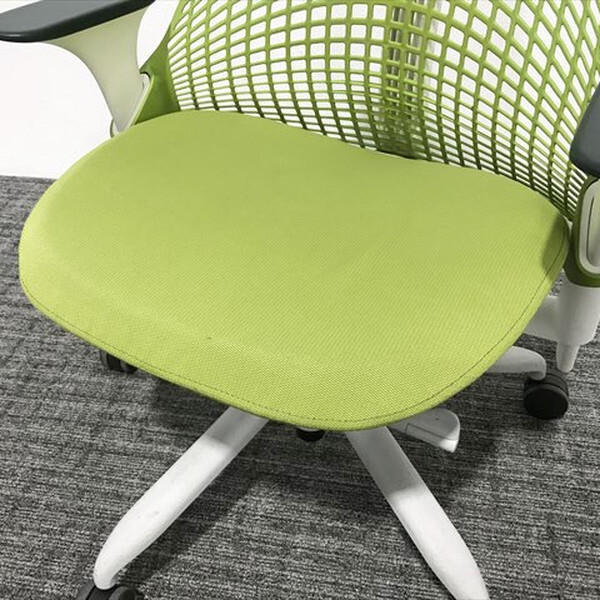 HermanMiller セイルチェア Sayl Chair ミドルバック オフィスチェア 肘付き ハーマンミラー グリーン 中古 IO-864949B_画像4