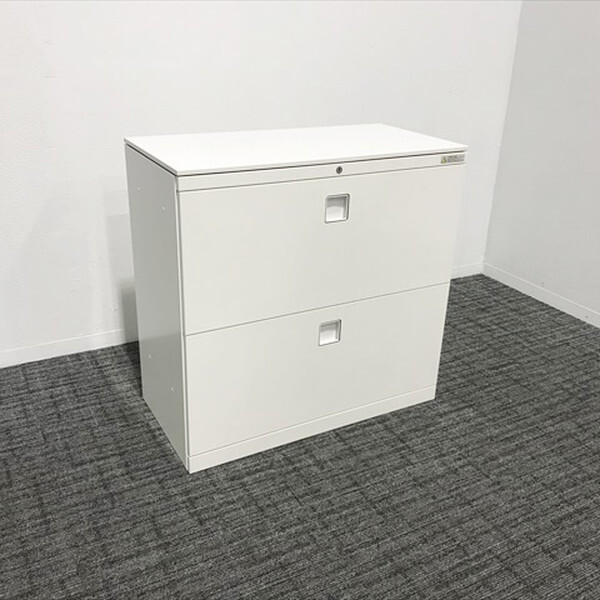 ラテラルキャビネット 書庫 引出し書庫 2段 レクトライン 天板付 ラテラルキャビネット 書庫 引出し書庫 2段 レクトライン 天板付