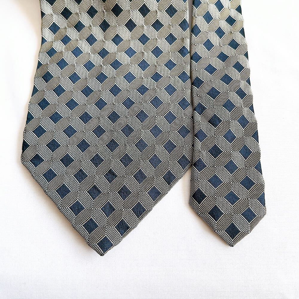  beautiful goods *Calvin Klein* green * check pattern * total pattern * total silk * made in Japan * necktie *10