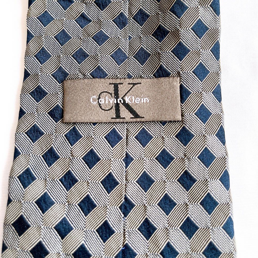  beautiful goods *Calvin Klein* green * check pattern * total pattern * total silk * made in Japan * necktie *10