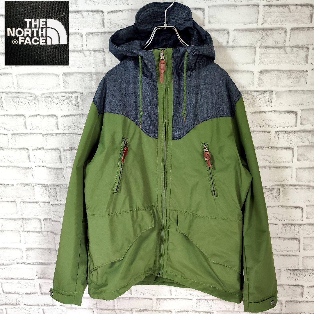 ノースフェイス　THE NORTH FACE　マウンテンパーカー　フルジップ　カーキ　大きいサイズ　XL　アウトドア　メンズ　綿　コットン_画像1