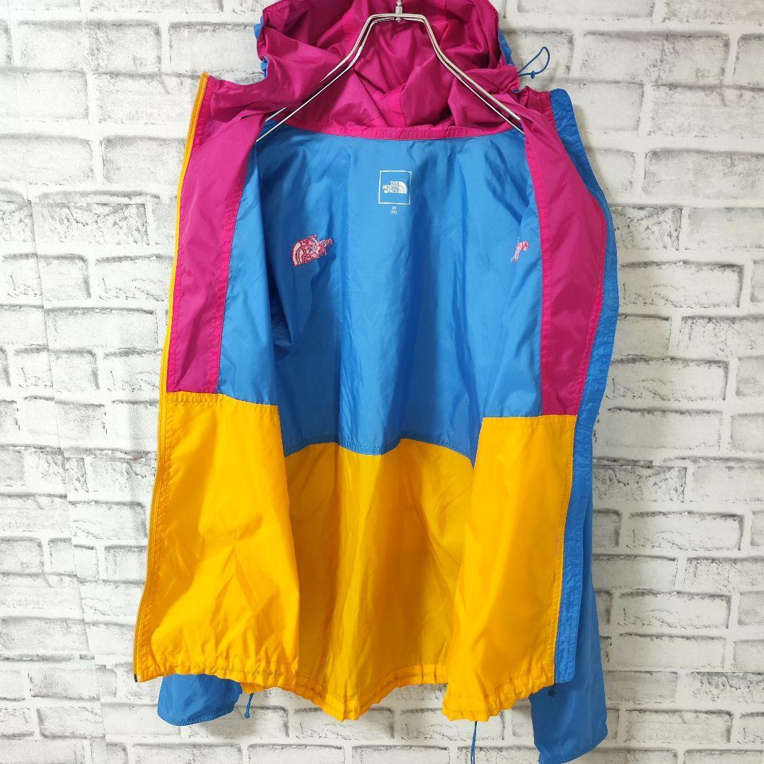 ノースフェイス　THE NORTH FACE　マウンテンパーカー　ナイロンジャケット　ブルー　イエロー　M　アウトドア　メンズ　ピンク_画像7