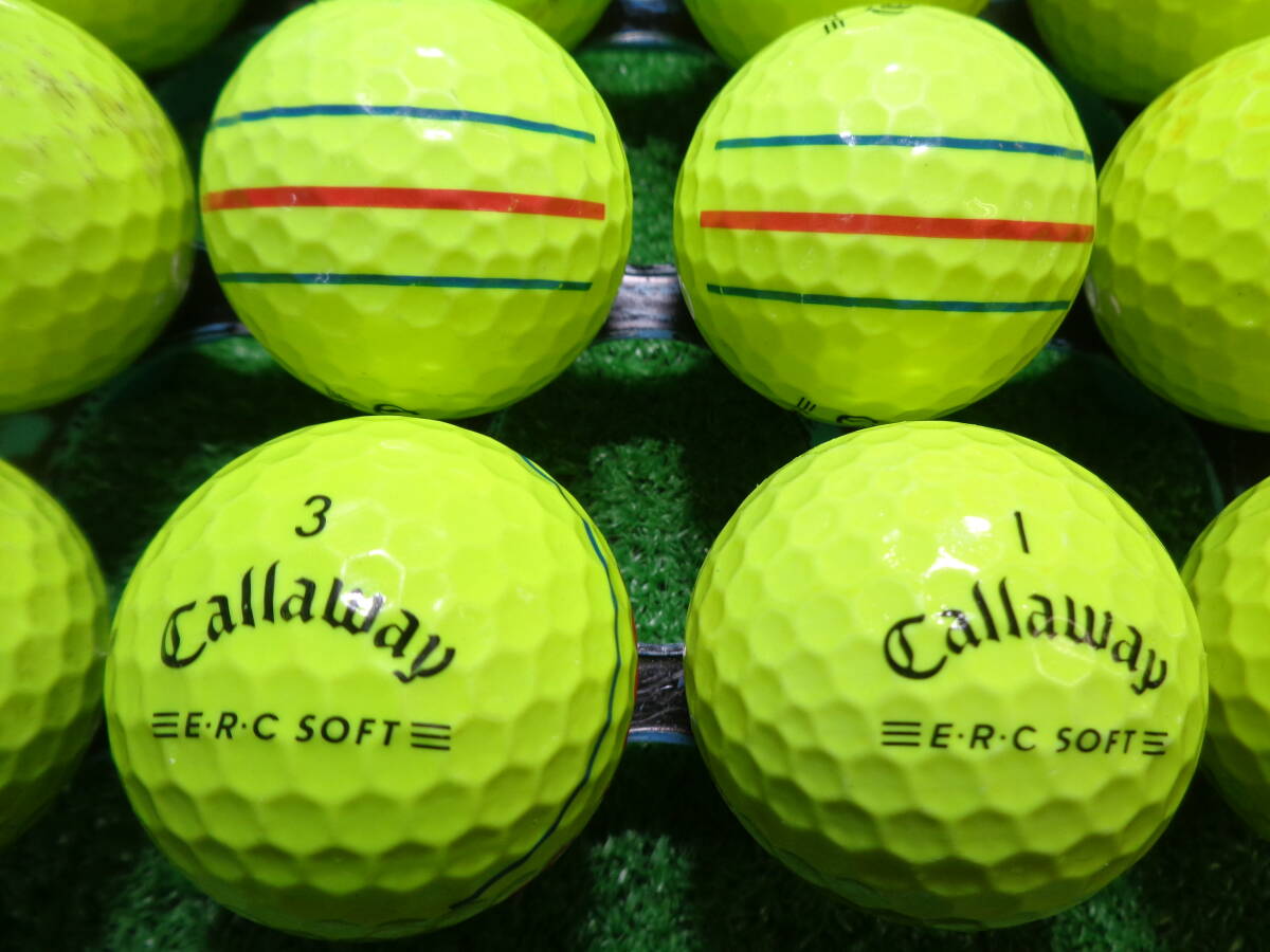 [MCW589.] 【マジック】 B級 キャロウェイ イーアールシー ソフト Callaway ERC SOFT 三本線 20球 ロストボール【中古】_画像1