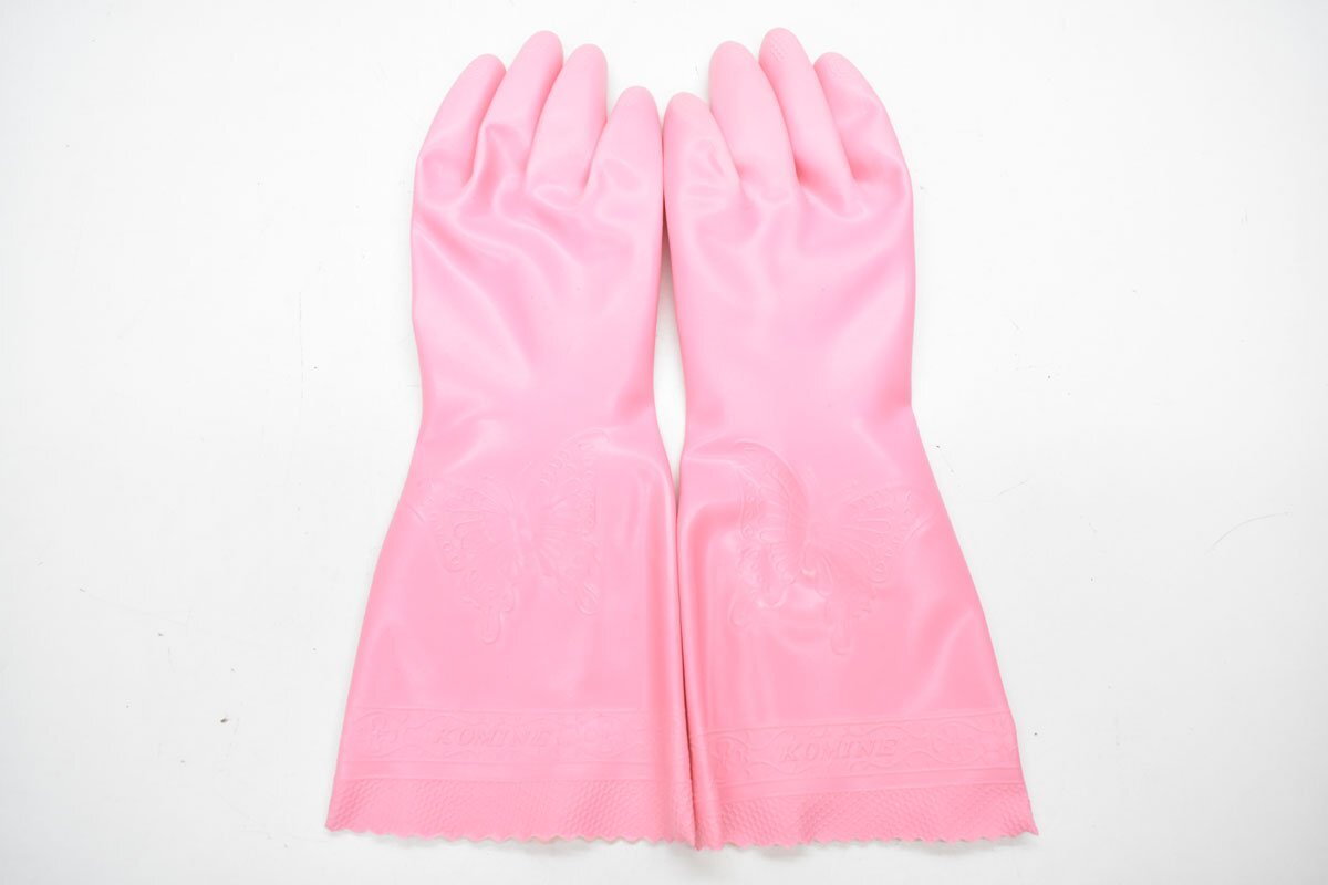  не использовался clear рука винил перчатки M размер 3 пункт совместно [ для бытового использования ][ резина перчатки ][ зеленый ][ розовый ][....][ Showa Retro ][ подлинная вещь ][k1]