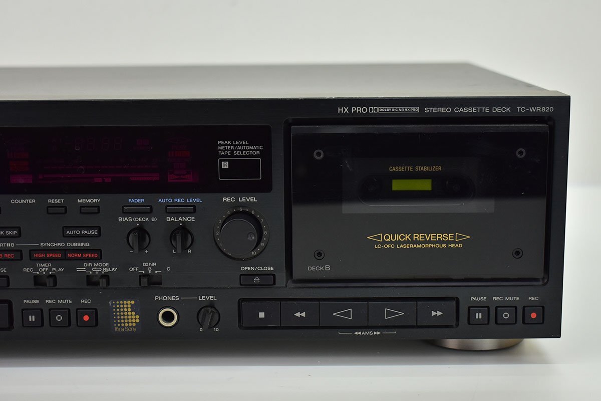 SONY TC-WR820 double cassette deck [ Sony ][W cassette ][CASSETTE DECK]6M