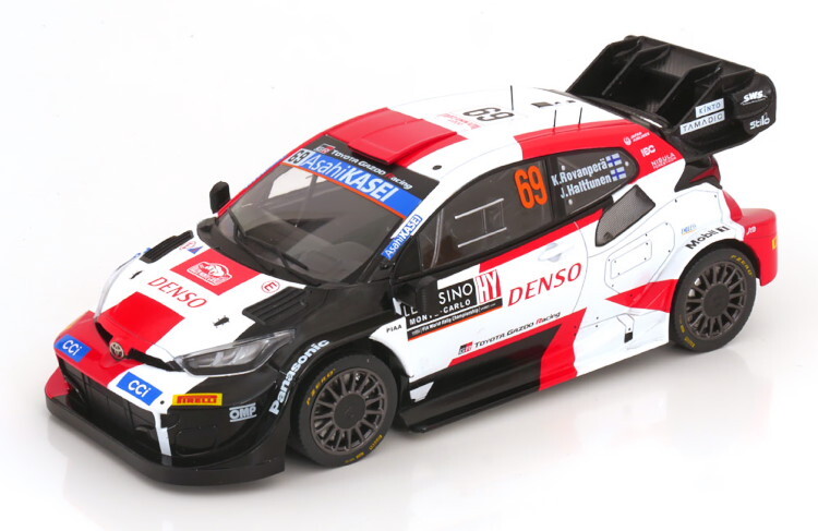 イクソ 1/18 トヨタ GRヤリス ラリー1 #69 ラリー モンテカルロ ワールドチャンピオン 2023 Rovanper/Halttunen 18RMC152B