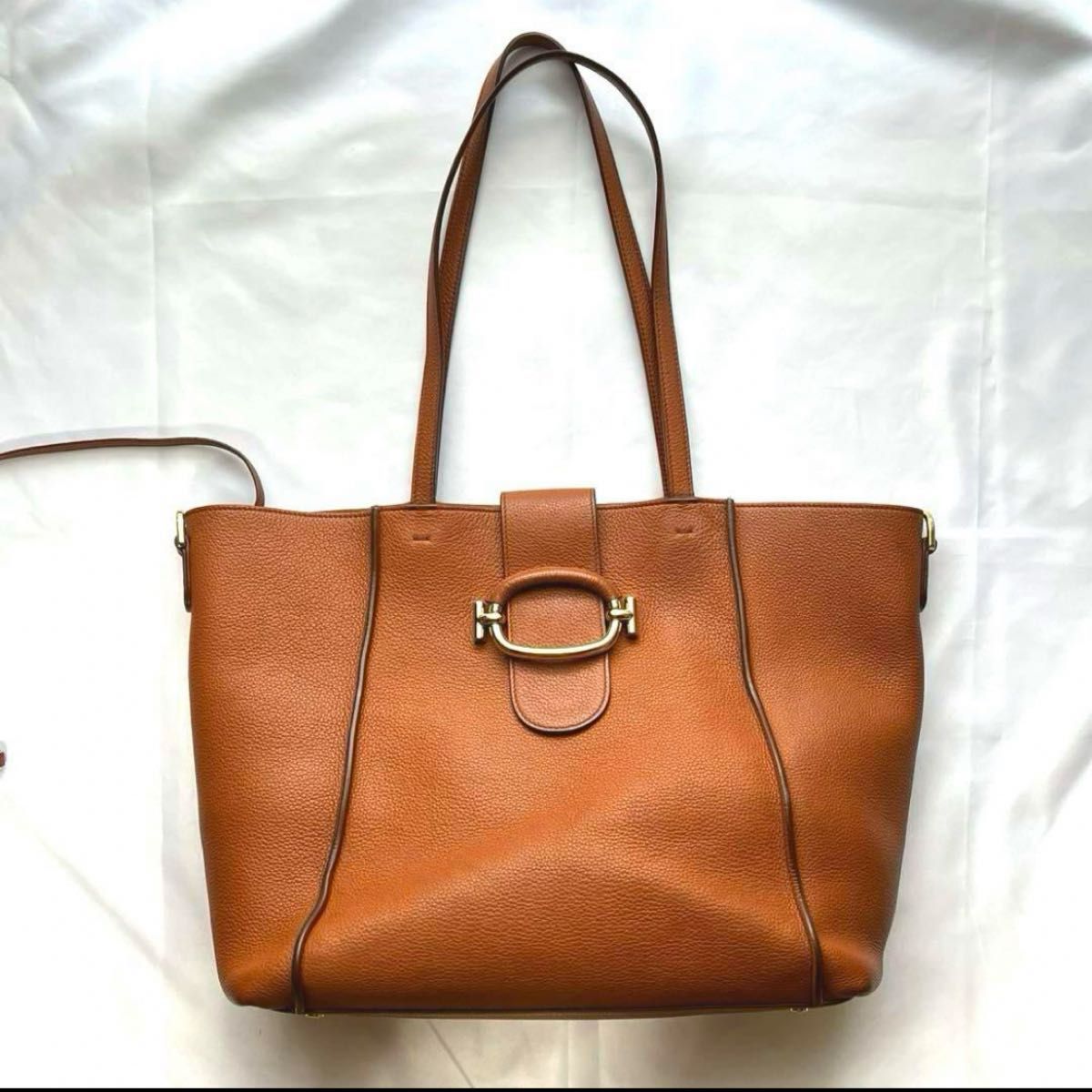 TODS トッズ ダブルTリング レザートートバッグ ブラウン 茶色 TODS トッズ ダブルTリング レザートートバッグ ブラウン 茶色