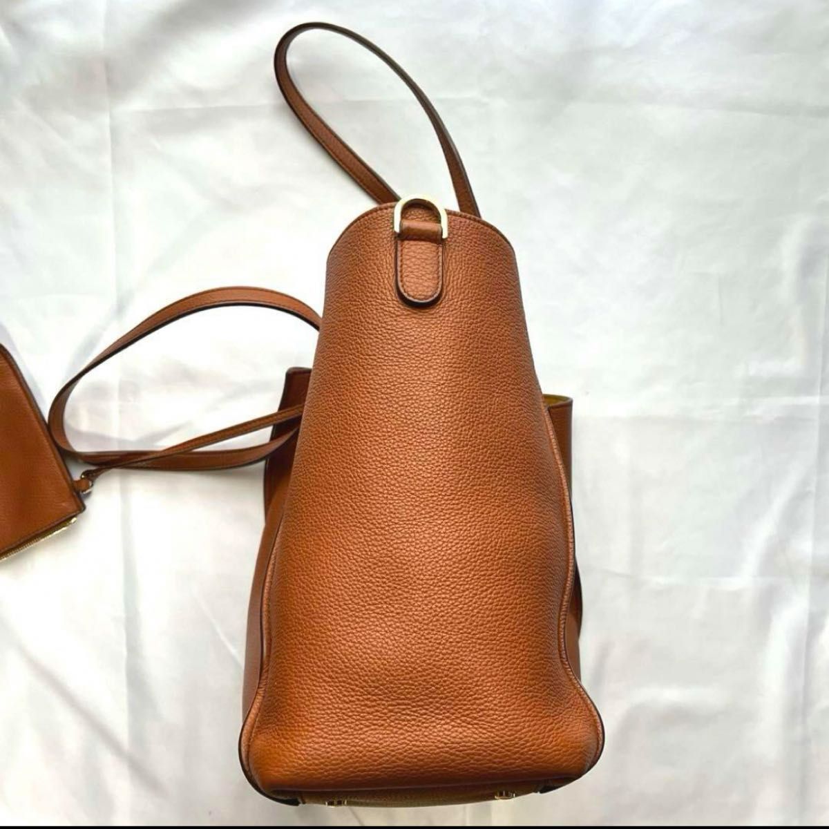 TODS トッズ ダブルTリング レザートートバッグ ブラウン 茶色 TODS トッズ ダブルTリング レザートートバッグ ブラウン 茶色