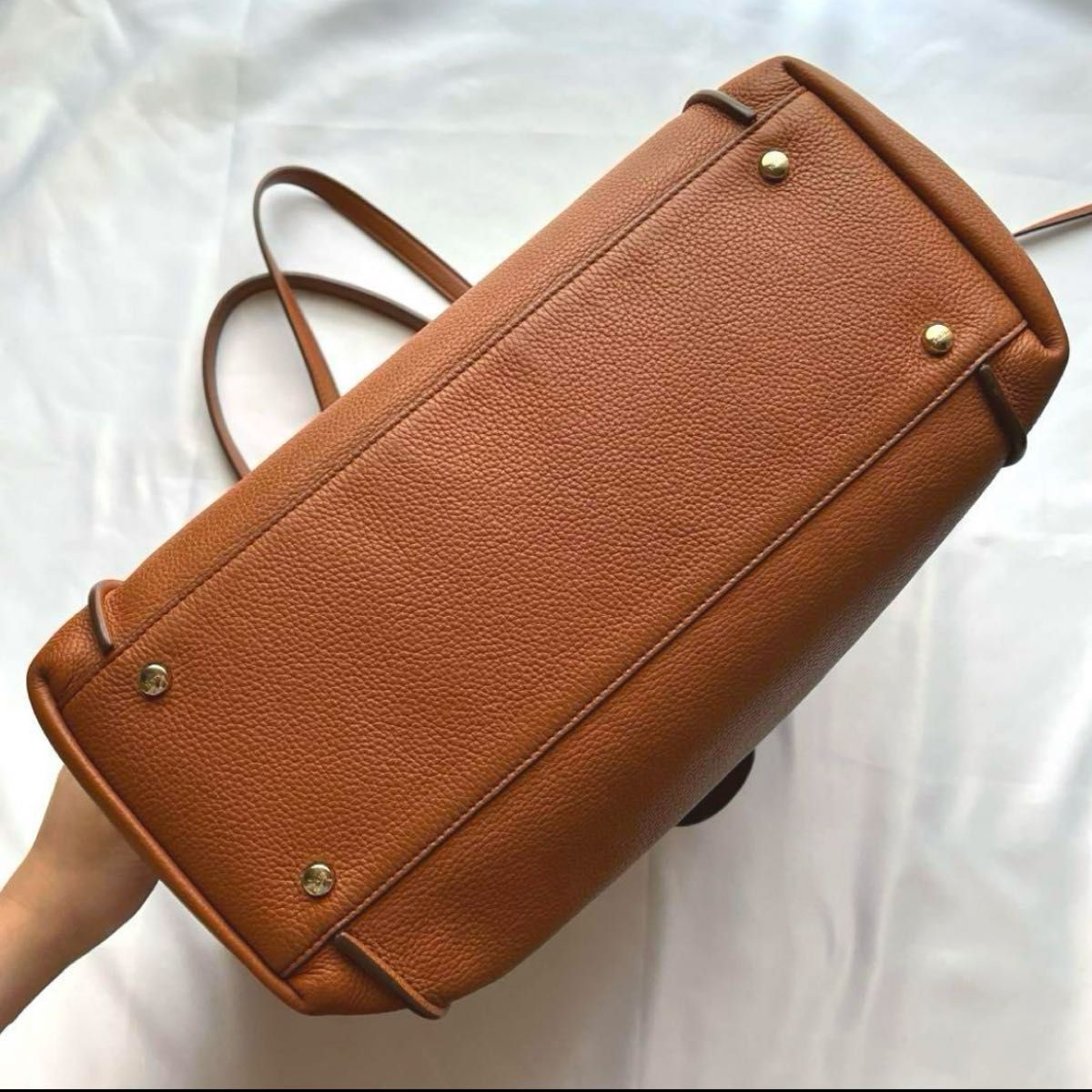 TODS トッズ ダブルTリング レザートートバッグ ブラウン 茶色 TODS トッズ ダブルTリング レザートートバッグ ブラウン 茶色