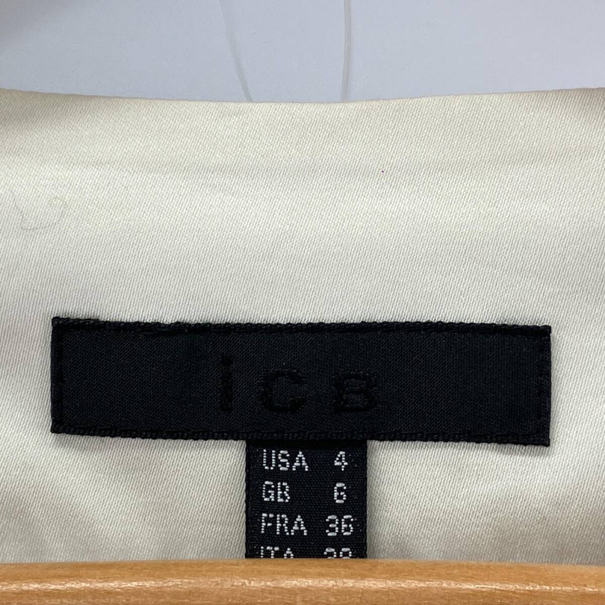 iCB アイシービー タグ付き ノーカラージャケット size4/ブルー系 レディースの画像3