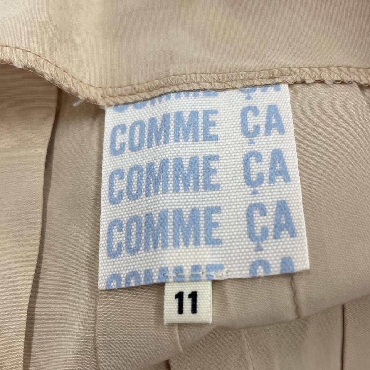 ゆうパケットOK COMME CA COMME CA COMME CA コムサコムサコムサ タック スカート size11/ベージュ レディース_画像5