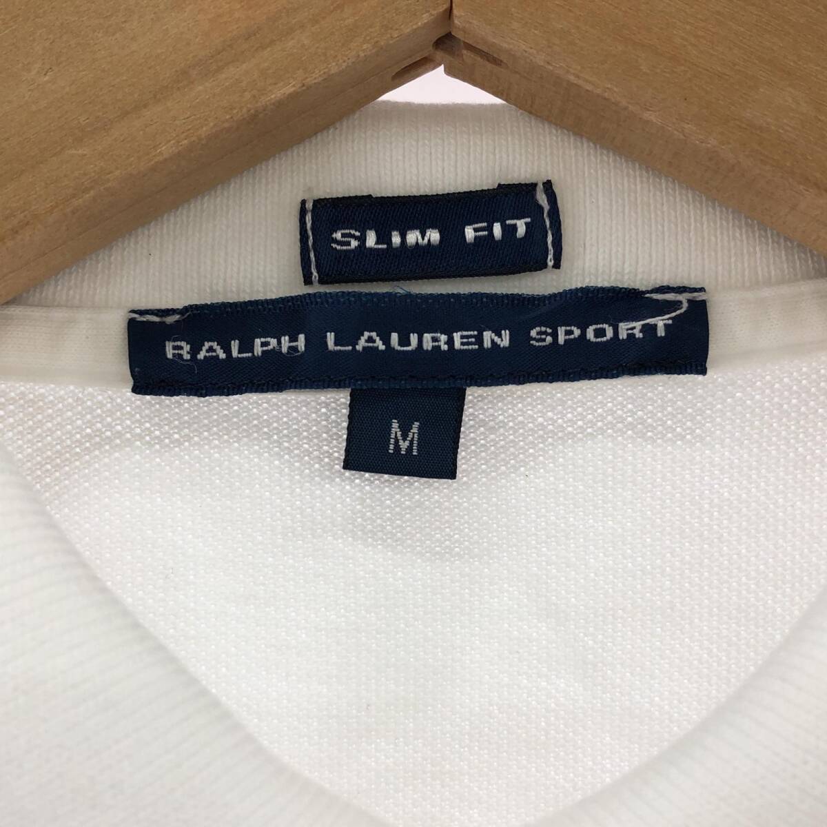 ゆうパケットOK RALPH LAUREN SPORT ラルフローレンスポーツ ポロシャツ sizeM/ホワイト レディース_画像3