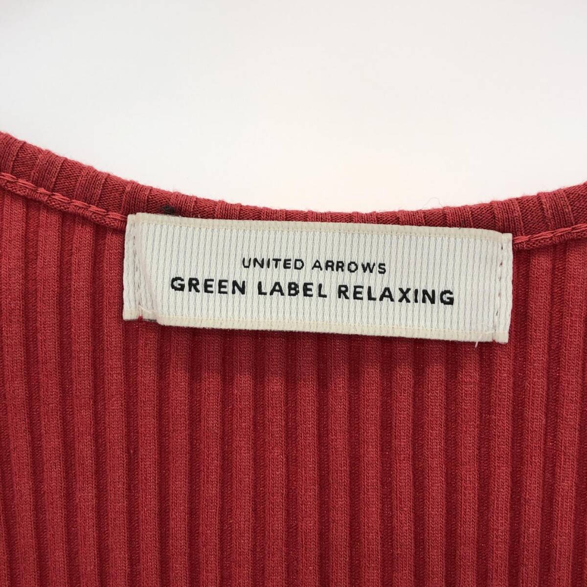 ゆうパケットOK green label relaxing グリーンレーベルリラクシング リブ カットソー sizeなし/赤系 レディース_画像3