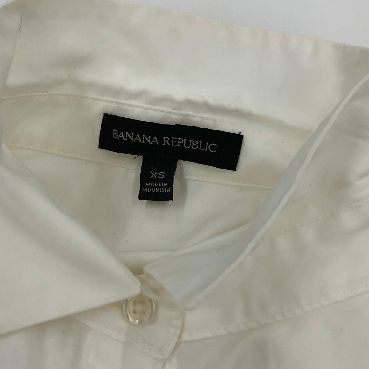 ゆうパケットOK BANANA REPUBLIC バナナリパブリック バックボタン 長袖シャツ sizeXS/ホワイト レディース_画像5