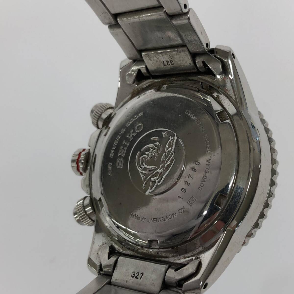 SEIKO セイコー V175-0AD0 CHRONOGRAPH 腕時計/ブラック×シルバー メンズ_画像6