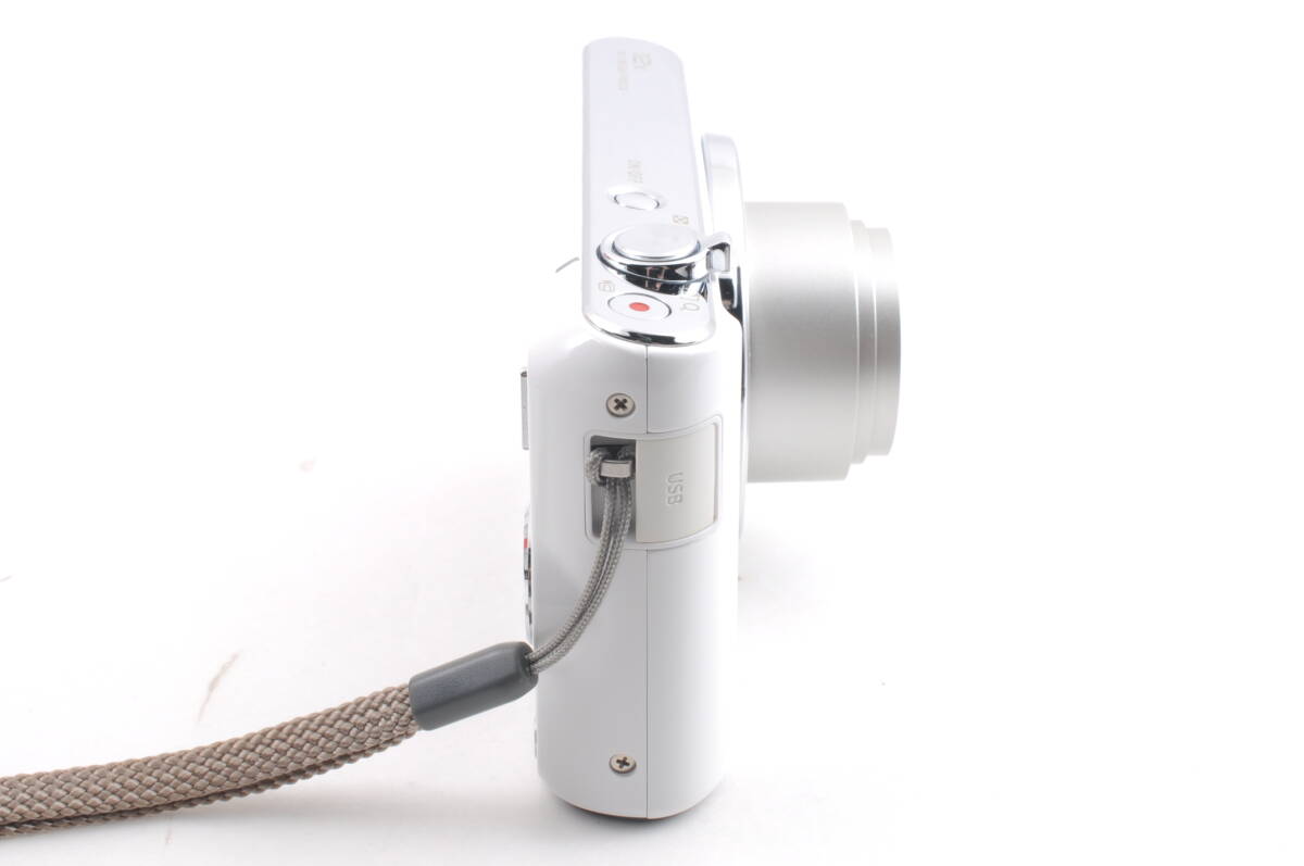 動作品 カシオ CASIO EXILIM EX-ZS180 エクシリム 白 ホワイト コンパクトデジタルカメラ 箱 充電ケーブル付 管K6673_画像3