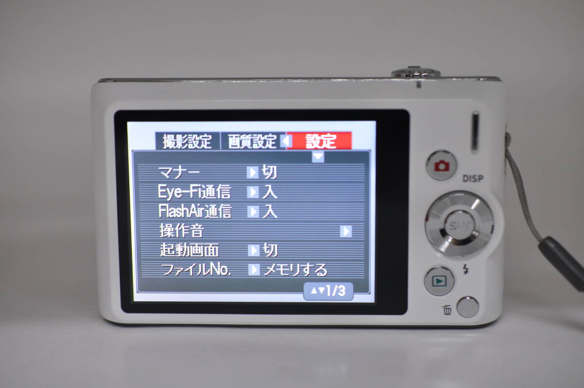 動作品 カシオ CASIO EXILIM EX-ZS180 エクシリム 白 ホワイト コンパクトデジタルカメラ 箱 充電ケーブル付 管K6673_画像8