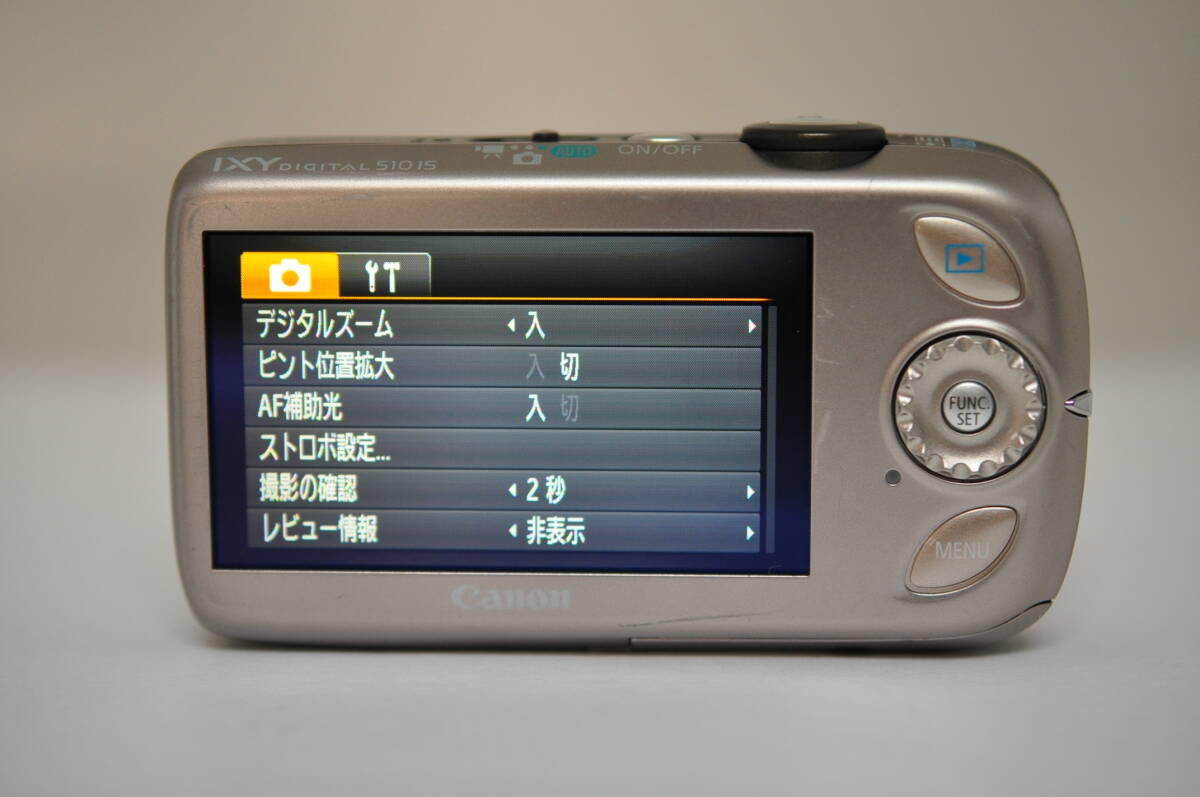 動作品 キャノン Canon IXY DIGITAL 510 IS ピンク コンパクトデジタルカメラ 充電器付 管K6843_画像8