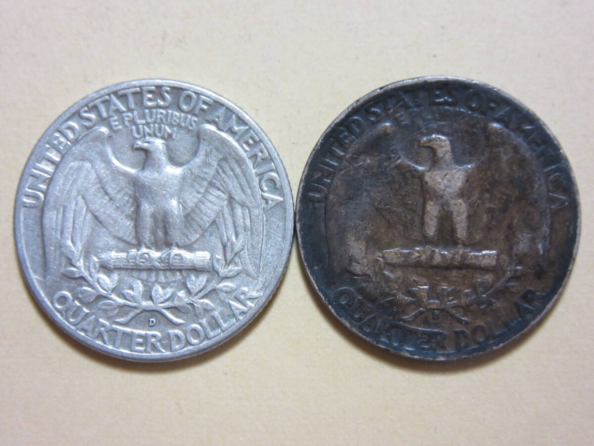 17, America QUARTER DOLLAR silver coin 2 sheets 12,45g