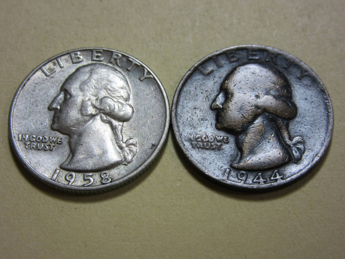 17, America QUARTER DOLLAR silver coin 2 sheets 12,45g