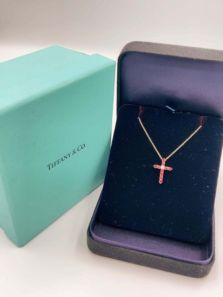 美品TIFFANY&Co ティファニークロスルビーダイヤモンド 美品TIFFANY&Co ティファニークロスルビーダイヤモンド