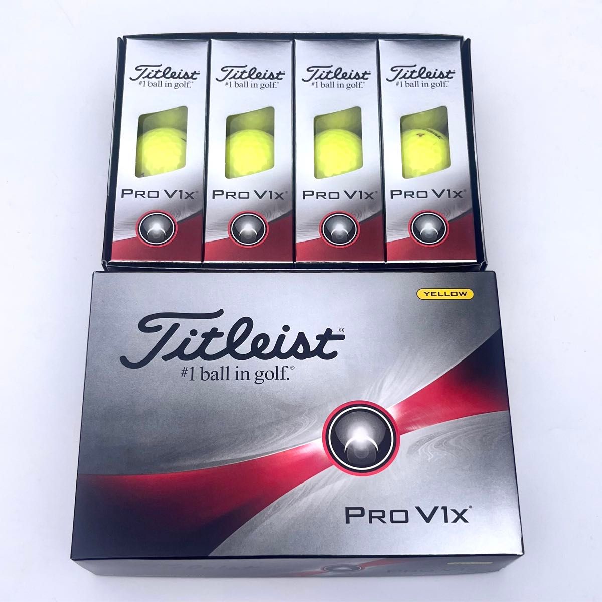 【新品・郵便局配送】Titleist（タイトリスト）2023 PRO V1x イエロー ゴルフボール 1ダース 12個