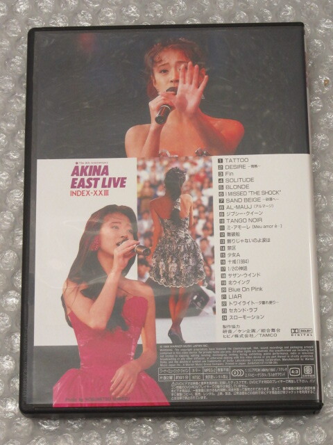 DVD/中森明菜/The 8th Anniversary AKINA EAST LIVE INDEX-XXⅢ/WPBL-90065/1989の画像2