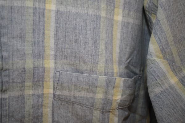 2666■Mラルフ、薄青系、半袖BDシャツ、良品_画像2