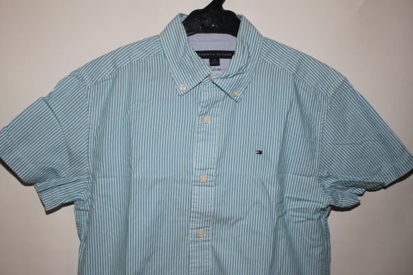 2674■SP：トミー、白薄青、半袖BDシャツ_画像1